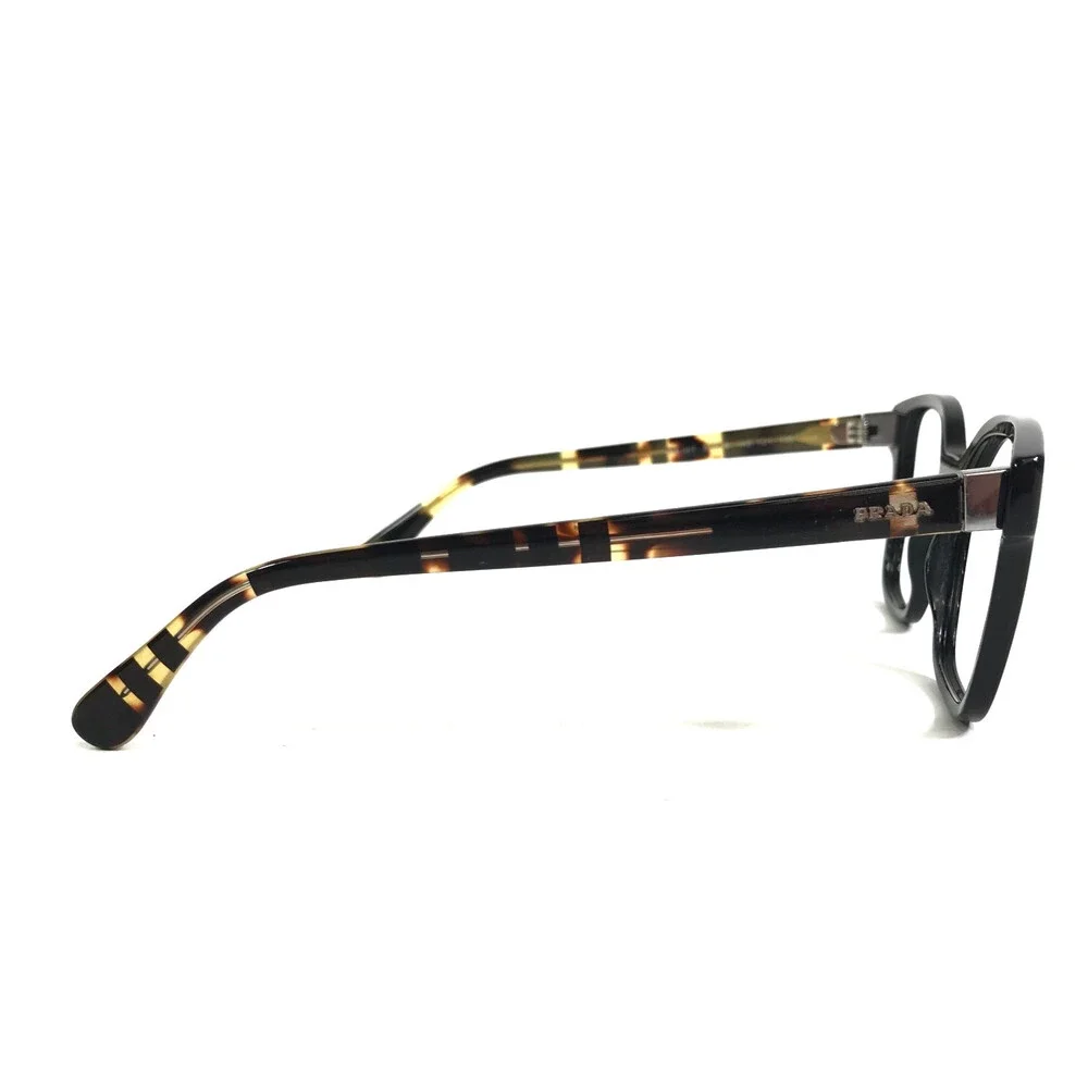 Prada Eyeglasses Frames VPR057 1AB-1O1 Black Brown Butterfly Full Rim 52-18-135 - Picture 4 of 12